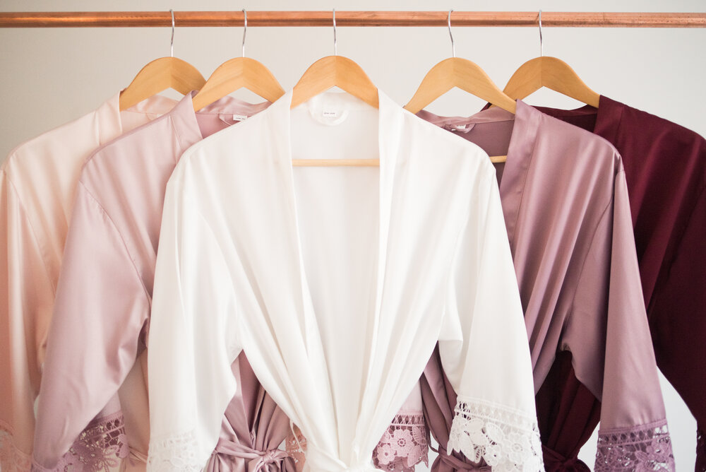 Selection of bridal party robes