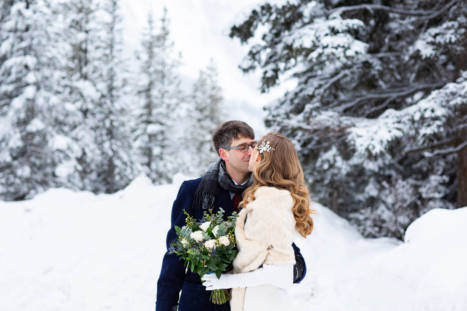 winter mountain wedding photography