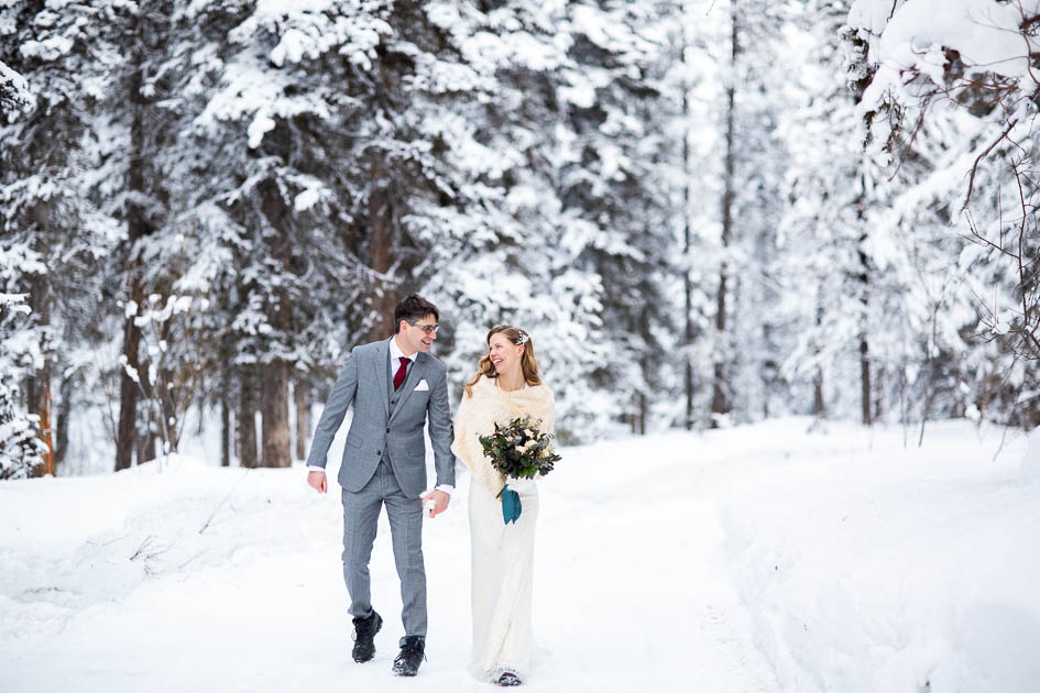 winter mountain wedding photography