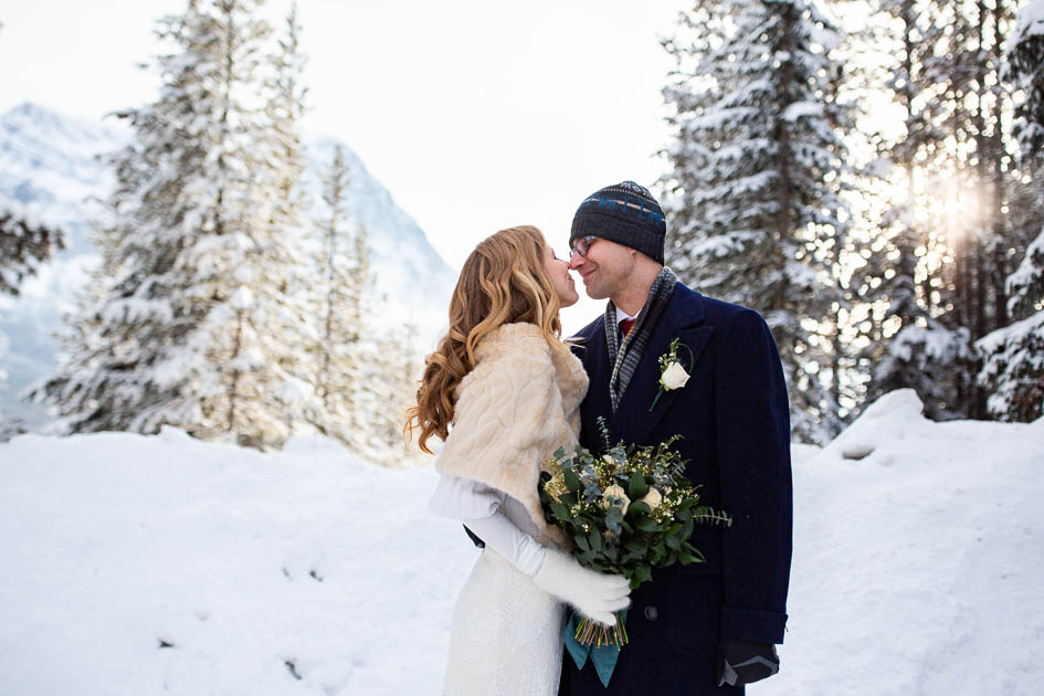 winter mountain wedding photography