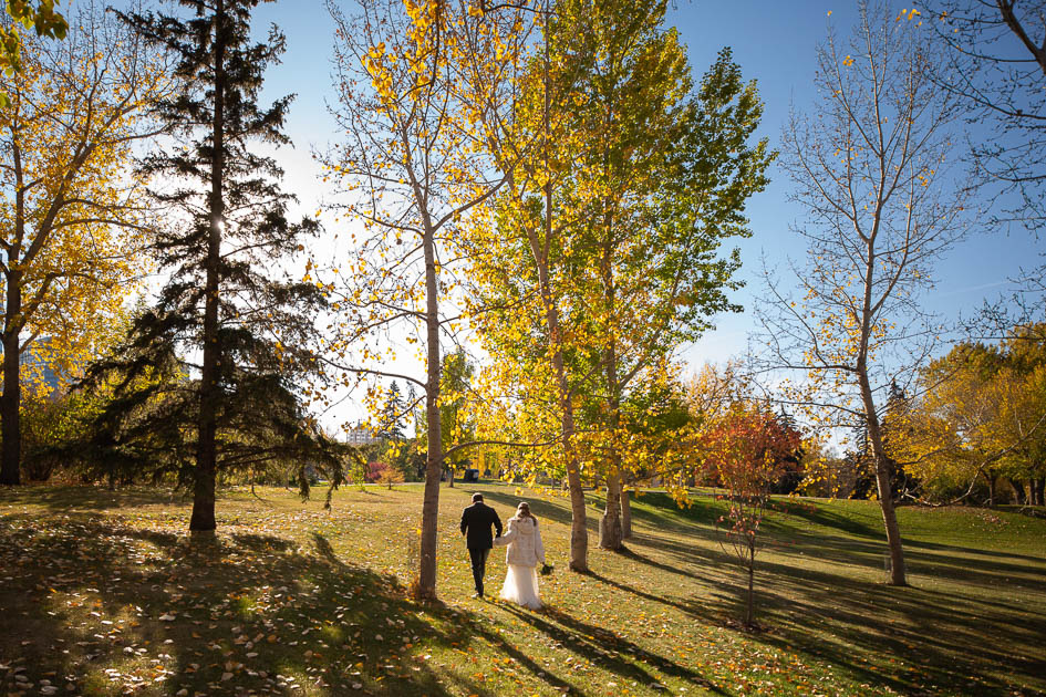 downtown Calgary Prince’s Island Park Wedding Photography