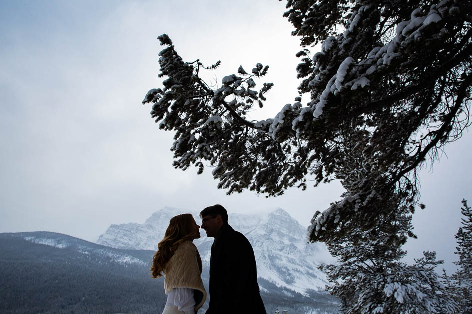 winter mountain wedding photography